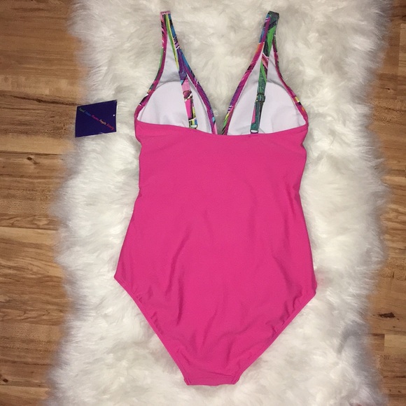 Jams World Swim Jams World Pink Geometric One Piece Swimsuit Poshmark